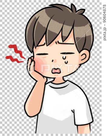 一個因為蛀牙而哭泣的男孩 90604878