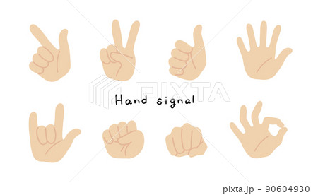 肌色のハンドサイン 90604930