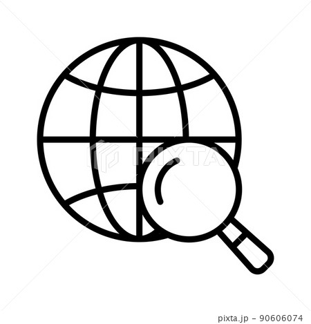 Global search icon on white background. Vector illustration. 90606074