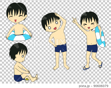 Boy playing in the sea / pool 90606079