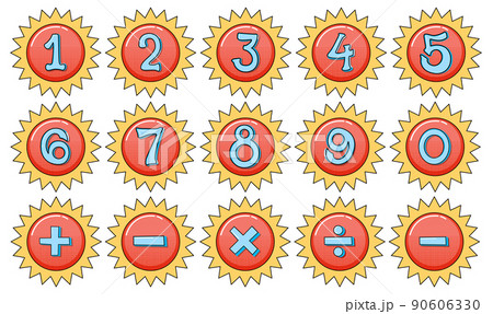 Number 0 to 9 with math symbols Number 0 to 9 with math symbols 90606330