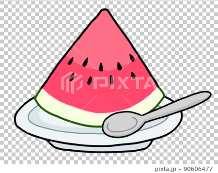 西瓜04_切片片（正面，帶盤） 90606477