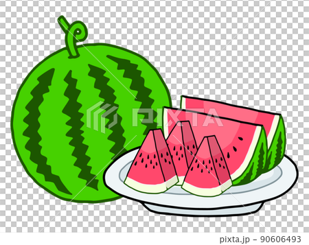 Watermelon 20_ Round ball and cut D (with plate / assorted set) 90606493