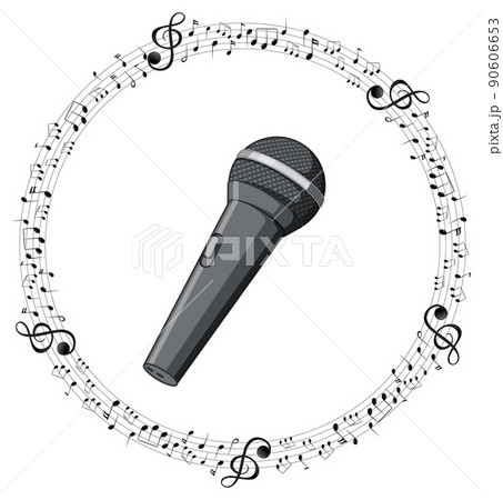 A microphone on white background A microphone on white background 90606653