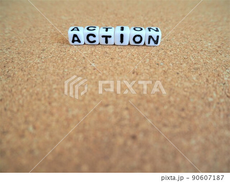 英単語　アクション (ACTION) 　中央奥配置（コルク） 90607187