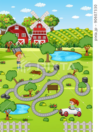 A farm boardgame template 90607330