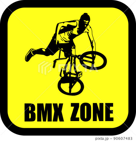 BMX zone traffic sign - vector artwork BMX zone traffic sign - vector artwork 90607483