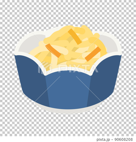 Illustration of simmered dried daikon radish 90608208