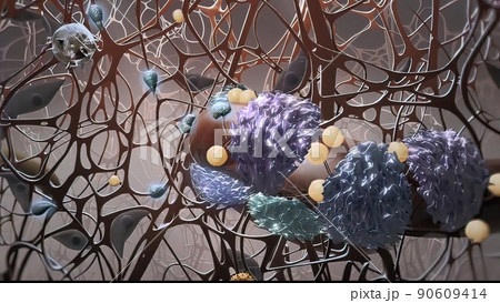 Microbiology illustration cells that protect the immune system 90609414