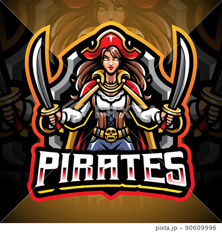Lady pirates esport mascot logo design Lady pirates esport mascot logo design 90609996