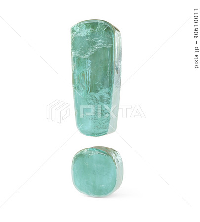 Realistic icy exclamation point isolated on a...のイラスト素材 [90610011] - PIXTA