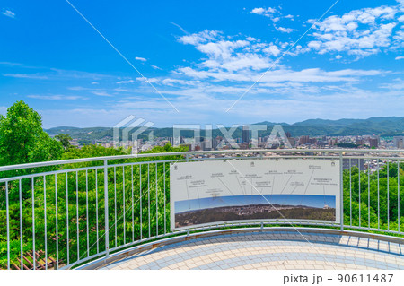 虎渓公園、展望台からの眺め〈岐阜県多治見市〉 虎渓公園、展望台からの眺め〈岐阜県多治見市〉 90611487