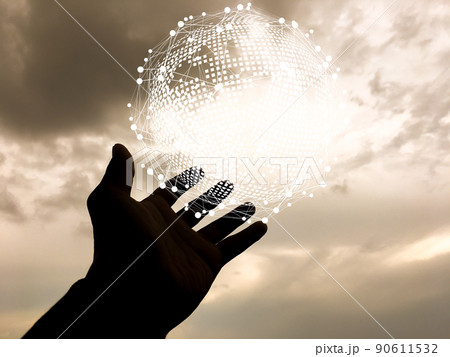 Networking people and connecting network concept 90611532