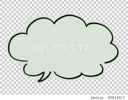 Simple handwritten cloud-shaped balloon Simple handwritten cloud-shaped balloon 90614017
