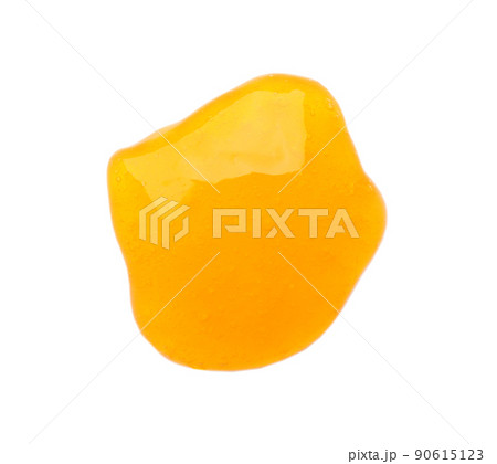 Orange slime isolated on white, top view. Antistress toy Orange slime isolated on white, top view. Antistress toy 90615123