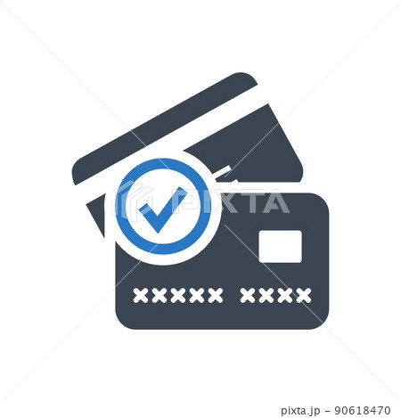 Credit card related vector glyph icon Credit card related vector glyph icon 90618470