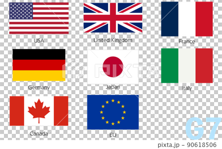 Flag set of G7 member countries 90618506