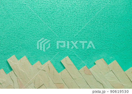 Light brick element fragment abstract interior design wall pattern green or aquamarine color texture facade background Light brick element fragment abstract interior design wall pattern green or aquamarine color texture facade background 90619530