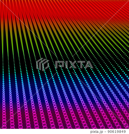 Abstract rainbow background with wavy bokeh dots 90619849