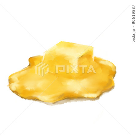 butter yellow milky spread dairy product watercolor painting illustration butter yellow milky spread dairy product watercolor painting illustration 90619887