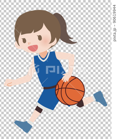 Girl Dribbling Basketball Stock Illustrations – 119 Girl Dribbling