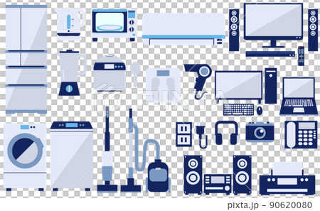 Set of icons for home appliances and electrical appliances 90620080