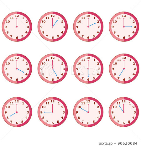 アナログ時計のアイコンのセット 90620084