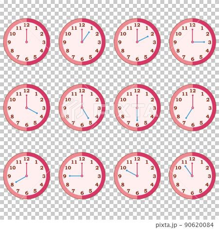 Set of analog clock icons Set of analog clock icons 90620084