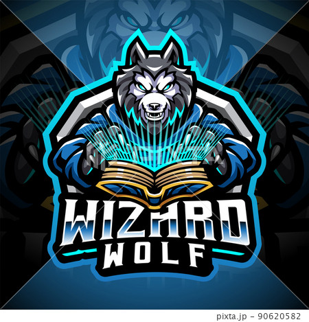 Wolf wizard esport mascot logo Wolf wizard esport mascot logo 90620582