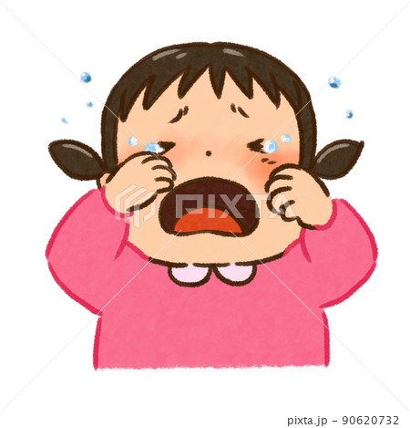 泣いている女の子　上半身 90620732