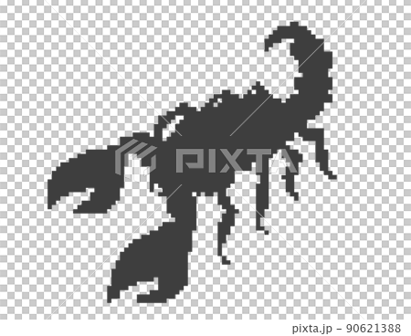 像素藝術蝎子剪影 像素藝術蝎子剪影 90621388