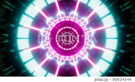 Retro Neon Lights VJ Tunnel 90624544