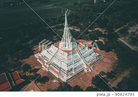 Wat Phu Khao Thong chedi in Ayutthaya, Thailand 90624793