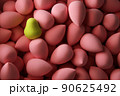 beauty background a bunch of pink gentle sponges and one contrast green conflict for makeup dark key 90625492