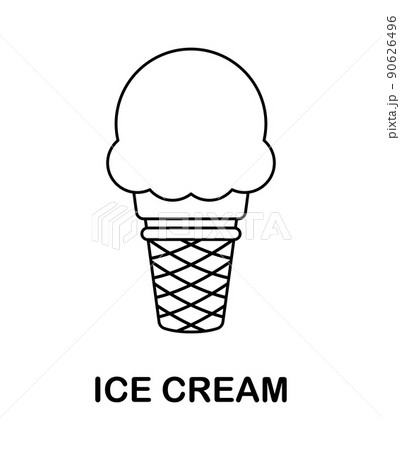 Coloring page with Ice Cream for kids 90626496