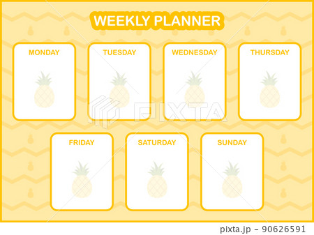 Daily and weekly planner with Pineapple Daily and weekly planner with Pineapple 90626591