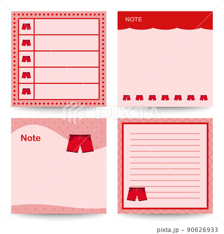 Set of square notepads with Shorts Set of square notepads with Shorts 90626933