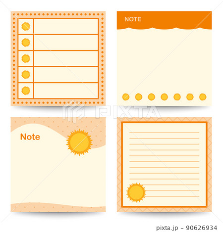 Set of square notepads with Sun Set of square notepads with Sun 90626934