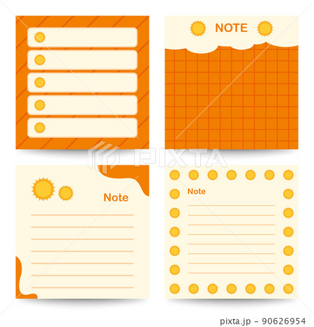 Set of square notepads with Sun 90626954