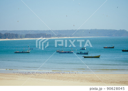 Beach and tropical sea 90628045