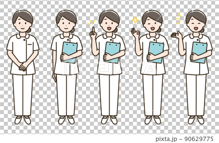 女護士面部表情變化圖集(帶膚色的版本) 女護士面部表情變化圖集(帶膚色的版本) 90629775