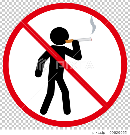 Walking tobacco prohibition mark 90629965