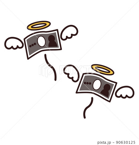 飛んでいくお札 90630125