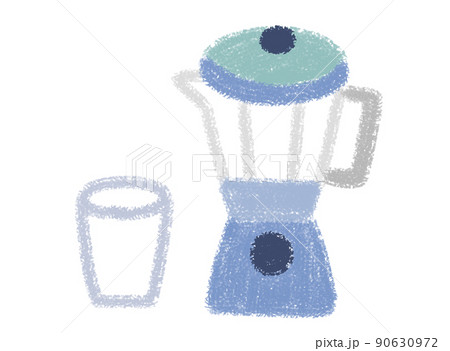 クレヨンペンで描いたミキサー 90630972