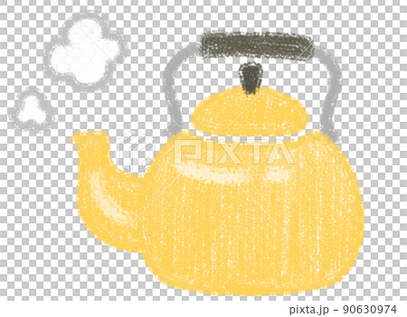 クレヨンペンで描いたやかん 90630974