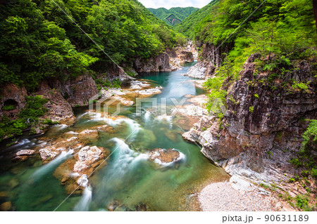 【栃木県・龍王峡】駅を降りると岩と水の公園 龍王峡 90631189
