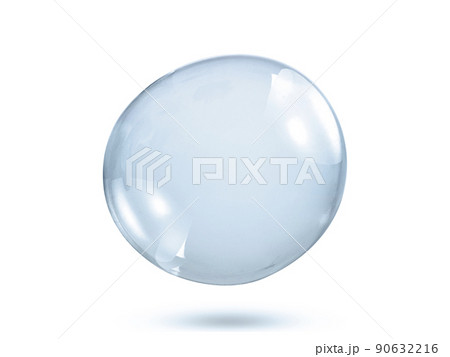 Transparent soap or water bubbles on a white background 90632216