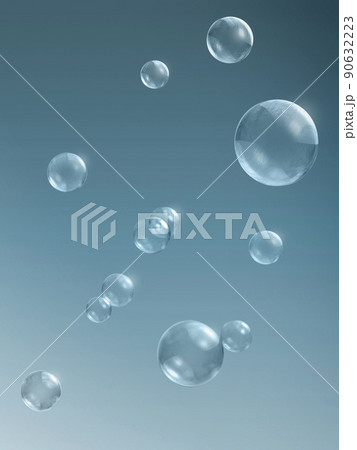 Transparent soap or water bubbles Transparent soap or water bubbles 90632223