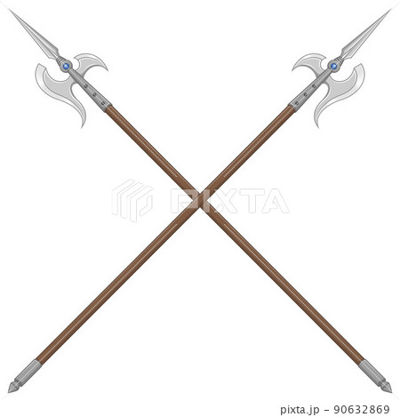 Halberd vector design, weapon used in the middle ages 90632869
