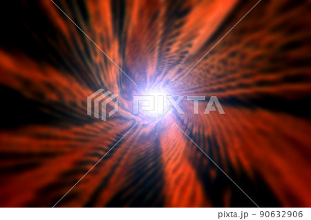 宇宙空間のワープをイメージした背景素材(ワームホール のイメージ) 宇宙空間のワープをイメージした背景素材(ワームホール のイメージ) 90632906